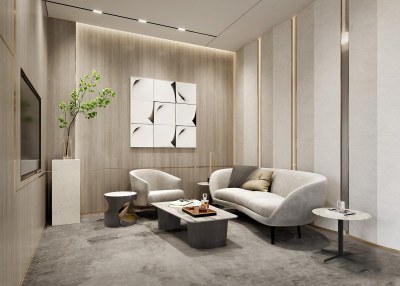 现代公司休息区3D模型下载